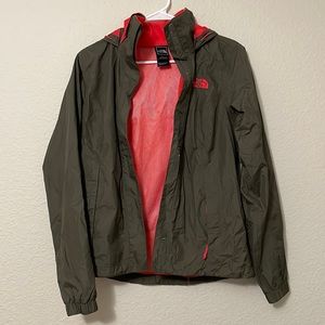 North Face Olive Green Rain Jacket